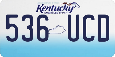 KY license plate 536UCD
