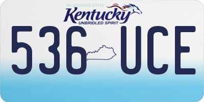 KY license plate 536UCE