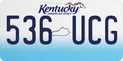 KY license plate 536UCG