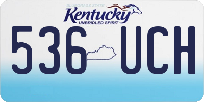 KY license plate 536UCH