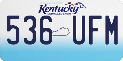 KY license plate 536UFM