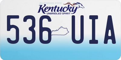 KY license plate 536UIA
