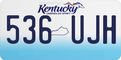 KY license plate 536UJH