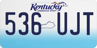 KY license plate 536UJT
