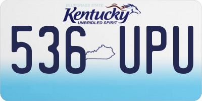 KY license plate 536UPU