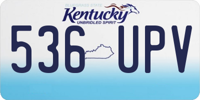 KY license plate 536UPV