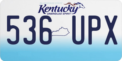 KY license plate 536UPX