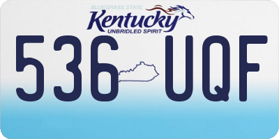 KY license plate 536UQF