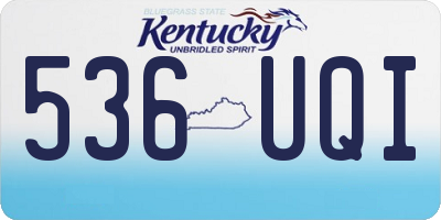 KY license plate 536UQI