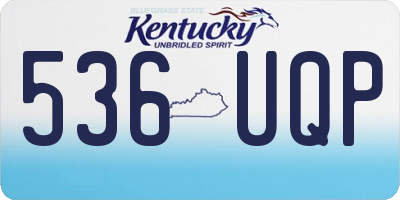 KY license plate 536UQP