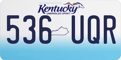 KY license plate 536UQR