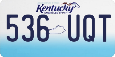 KY license plate 536UQT