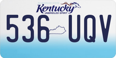 KY license plate 536UQV