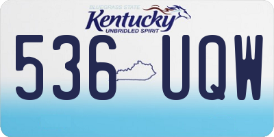 KY license plate 536UQW