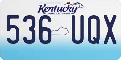 KY license plate 536UQX