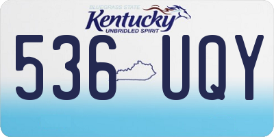 KY license plate 536UQY