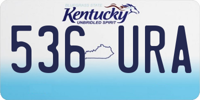 KY license plate 536URA