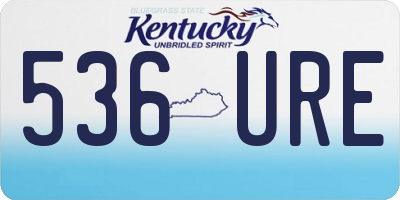 KY license plate 536URE