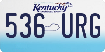 KY license plate 536URG