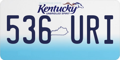 KY license plate 536URI