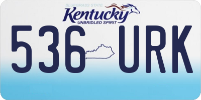 KY license plate 536URK