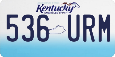 KY license plate 536URM