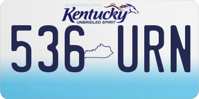 KY license plate 536URN