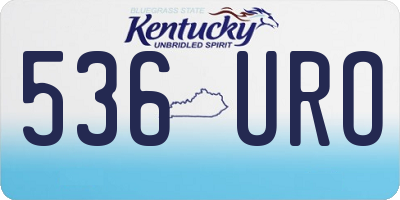 KY license plate 536URO