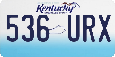 KY license plate 536URX