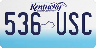 KY license plate 536USC
