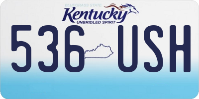 KY license plate 536USH