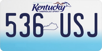 KY license plate 536USJ