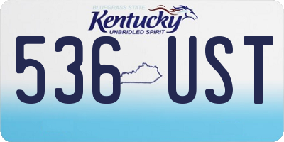 KY license plate 536UST