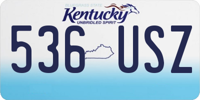 KY license plate 536USZ