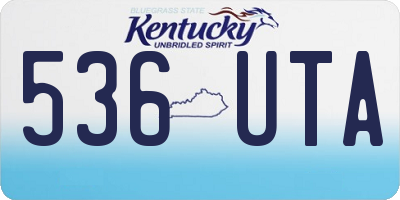 KY license plate 536UTA
