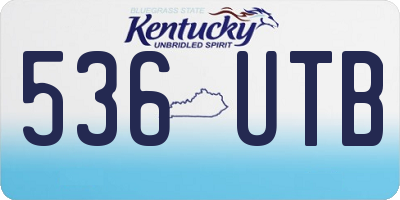 KY license plate 536UTB
