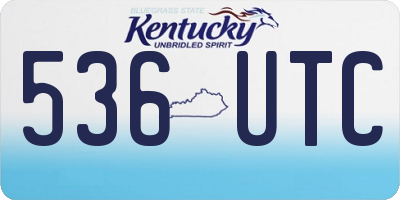 KY license plate 536UTC