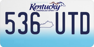 KY license plate 536UTD