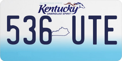 KY license plate 536UTE