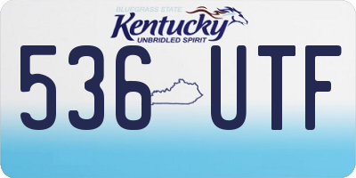 KY license plate 536UTF