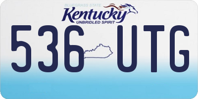 KY license plate 536UTG