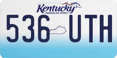 KY license plate 536UTH