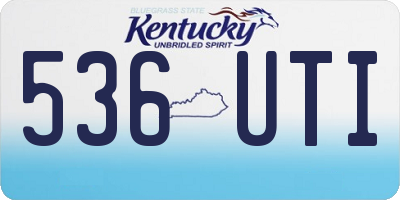 KY license plate 536UTI