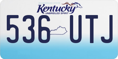 KY license plate 536UTJ