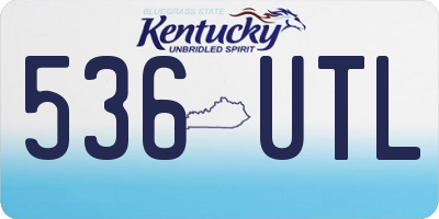 KY license plate 536UTL