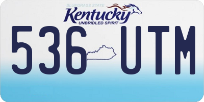 KY license plate 536UTM