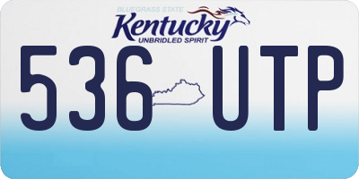 KY license plate 536UTP