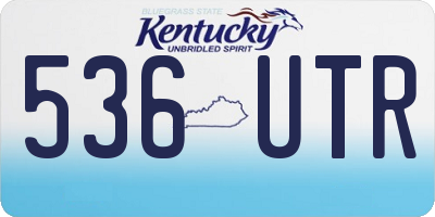 KY license plate 536UTR