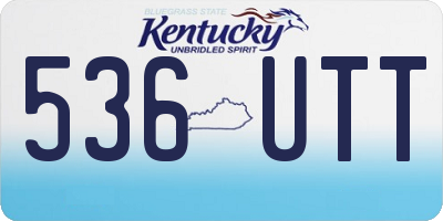 KY license plate 536UTT