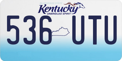 KY license plate 536UTU